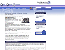 Tablet Screenshot of debtcollectoronline.com